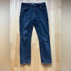 Classic Black Men's Straight Jeans